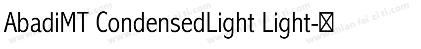 AbadiMT CondensedLight Light字体转换